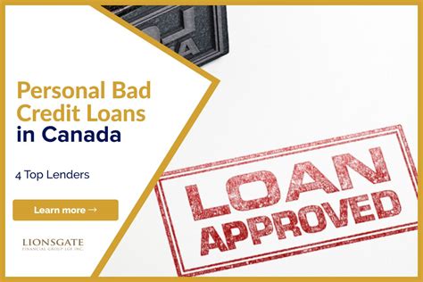 Personal Bad Credit Loan Lenders Canada