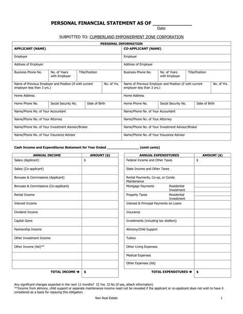Personal Financial Statement - 9+ Free Excel, PDF Documents Download