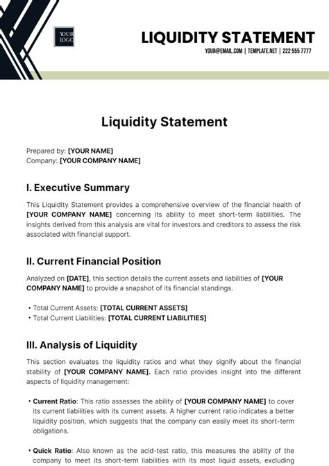 Liquidity Report Template (5