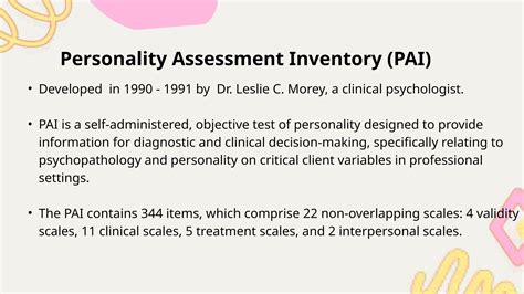 Personality Assessment Inventory Test