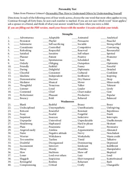 Personality Plus Test