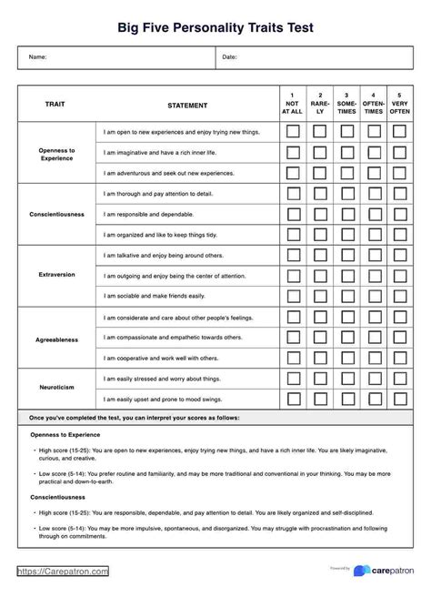 Personality Test Questions With Results