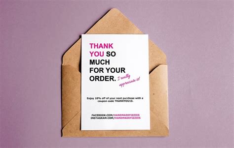 Personalization: Making Your Thank You For Purchasing Card Stand Out
