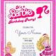 Personalized Barbie Invitation Template