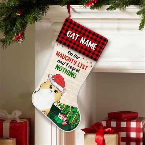 Personalized Cat Christmas Stocking