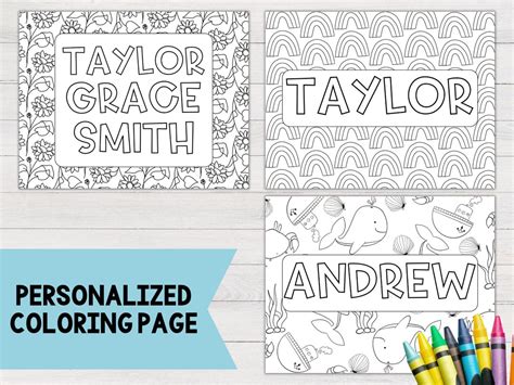 Personalized Coloring Pages
