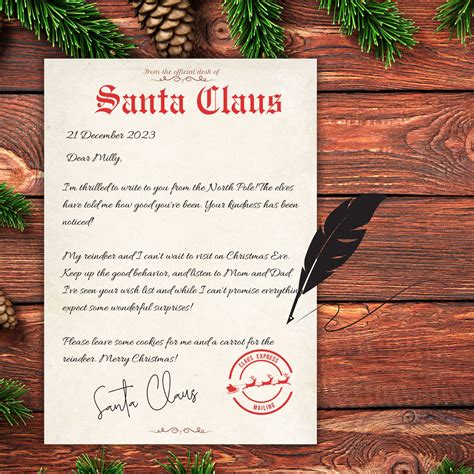 Personalized Letter From Santa Template