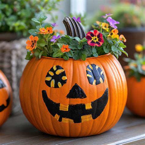 Personalized Pumpkin Planters