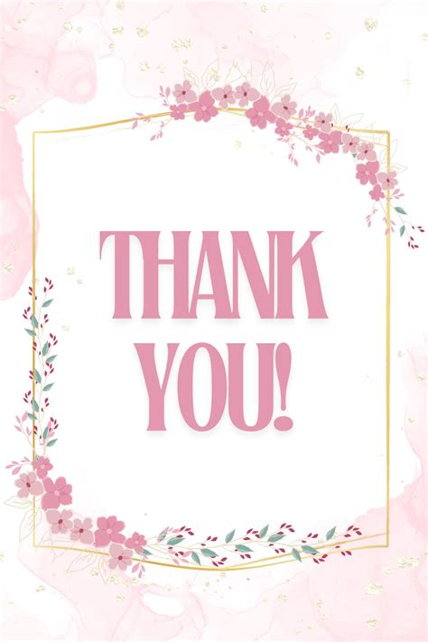 Personalizing Your Printable Thank You Card