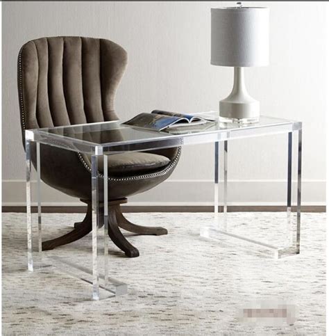 Removable Clear Acrylic Computer Desk / Perspex Acrylic