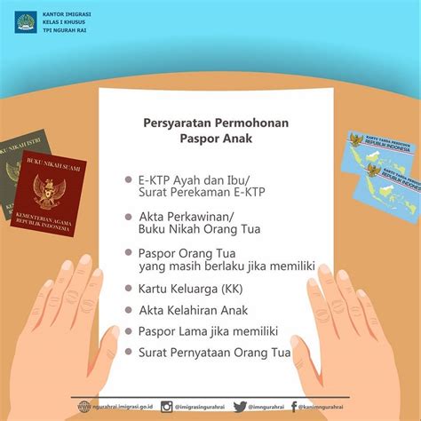 Persyaratan khusus untuk pengajuan paspor anak-anak