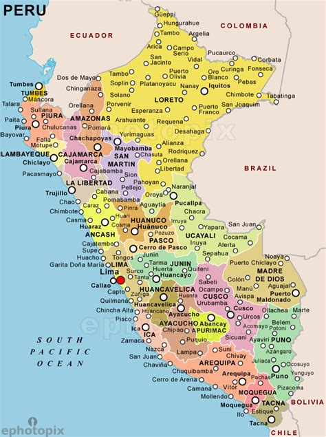 Peru Map Of Cities