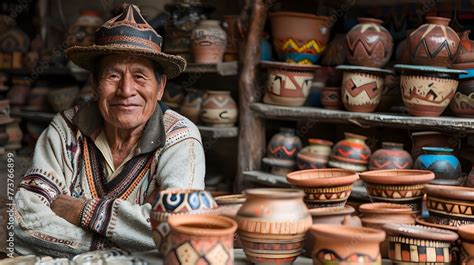 Peruvian artisan making ceramics