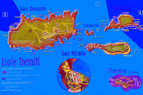 Peschici Tremiti Islands map