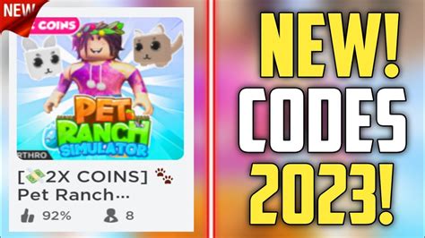 Pet Ranch Simulator Codes - Roblox - June 2023 -