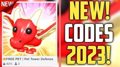 Pet Tower Defense Codes - Roblox - June 2023 -