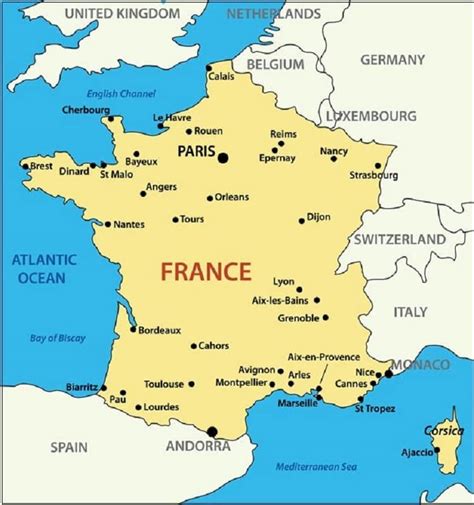Peta Administratif Perancis