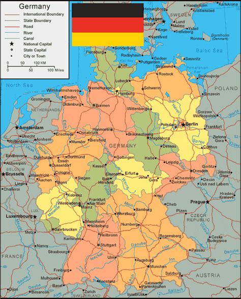 Peta negara Jerman geografi