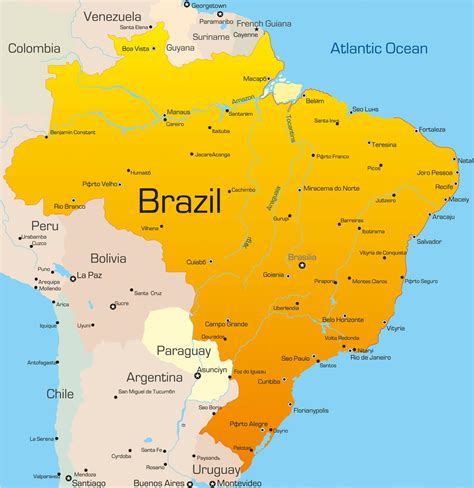 Peta Negara Brazil