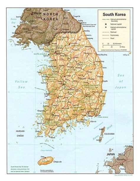 Peta Negara Korea Selatan
