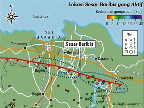 Peta lokasi Sesar Lembang di Jawa Barat