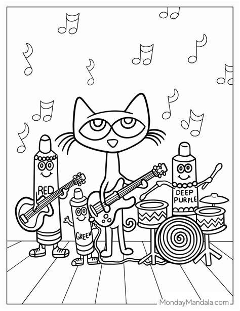 Pete The Cat Color Pages