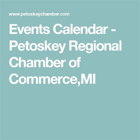 Petoskey Michigan Calendar Of Events