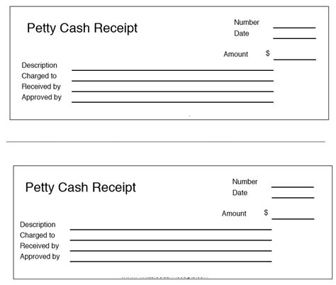 Original Simple Petty Cash Receipt Template Awesome