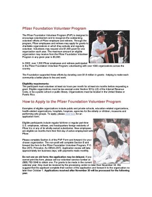 Pfizer Volunteer Program