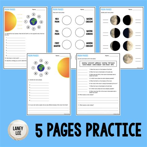 Phases Of The Moon Worksheet With Answers