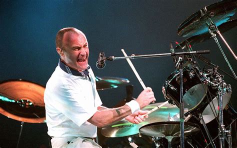 Phil Collins playing drums