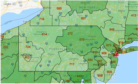 Philadelphia Area Code Map