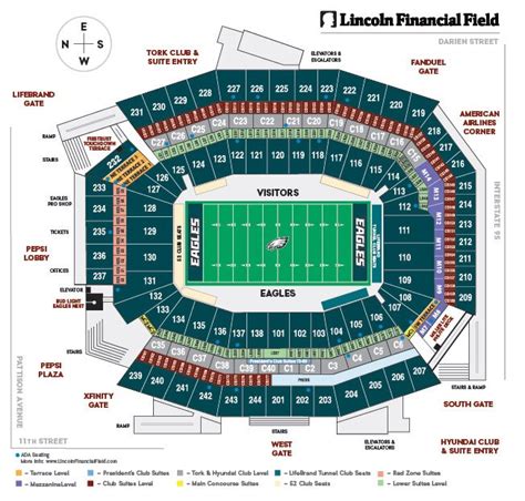 Philadelphia Lincoln Financial Field Seating Chart