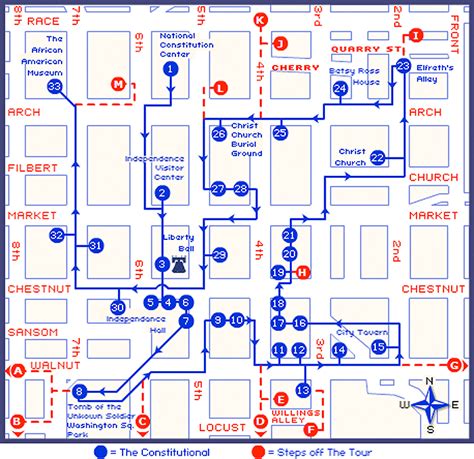 Philadelphia walking tour map