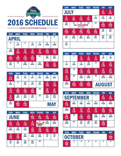 Phillies Schedule 2022 Printable