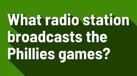 Phillies Radio Broadcasts