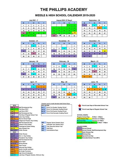 Phillips Andover Calendar