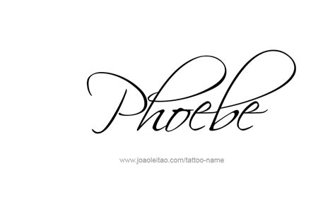 Phoebe Name Tattoo Designs