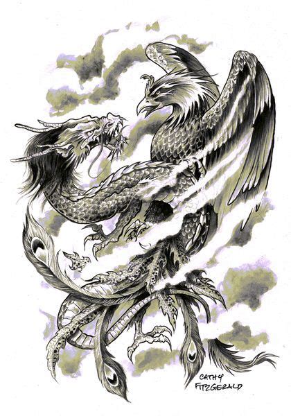 Chinese Dragon And Phoenix Tattoo Design Dragon tattoo