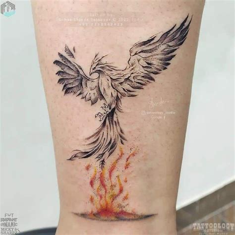 Phoenix In Fire Tattoo