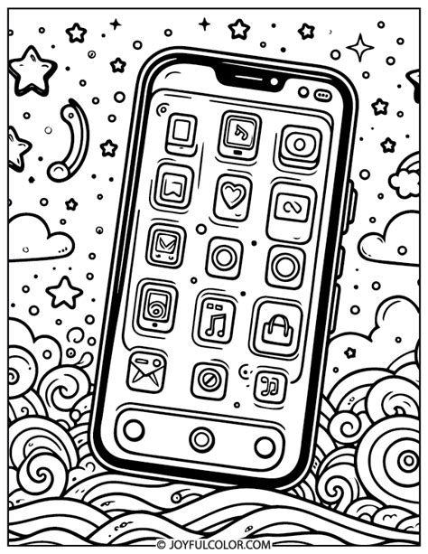 Phone Coloring Page