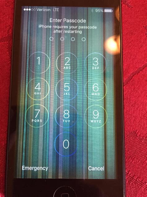 Phone Screen with Lines