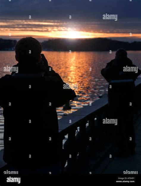 Photographing sunset