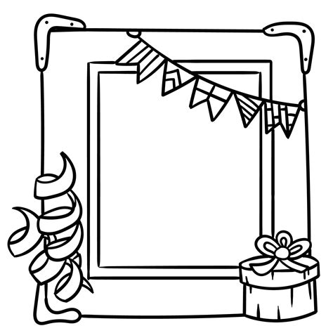 Photo Frame Coloring Page