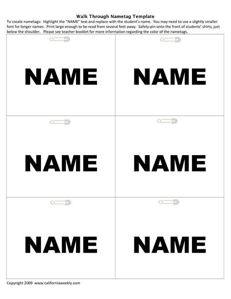 47 Free Name Tag + Badge Templates ᐅ TemplateLab