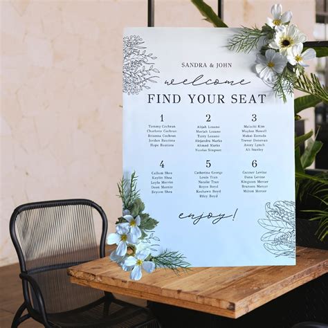 Photo Wedding Seating Chart