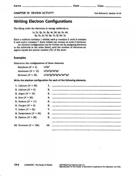 Photoelectron Spectroscopy Worksheet Answers