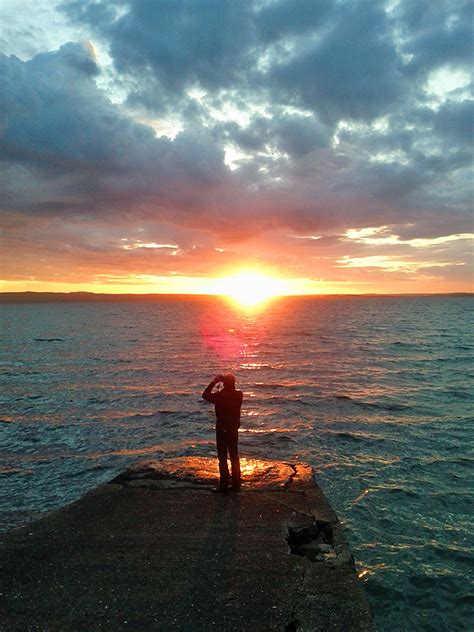Photographing sunset