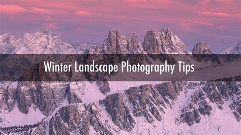Photography Methods in Winter