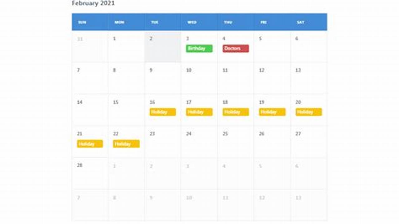 Php Calendar Class